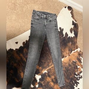 American Eagle Outfitters Women's Dark Gray Skinny Jeans